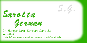 sarolta german business card